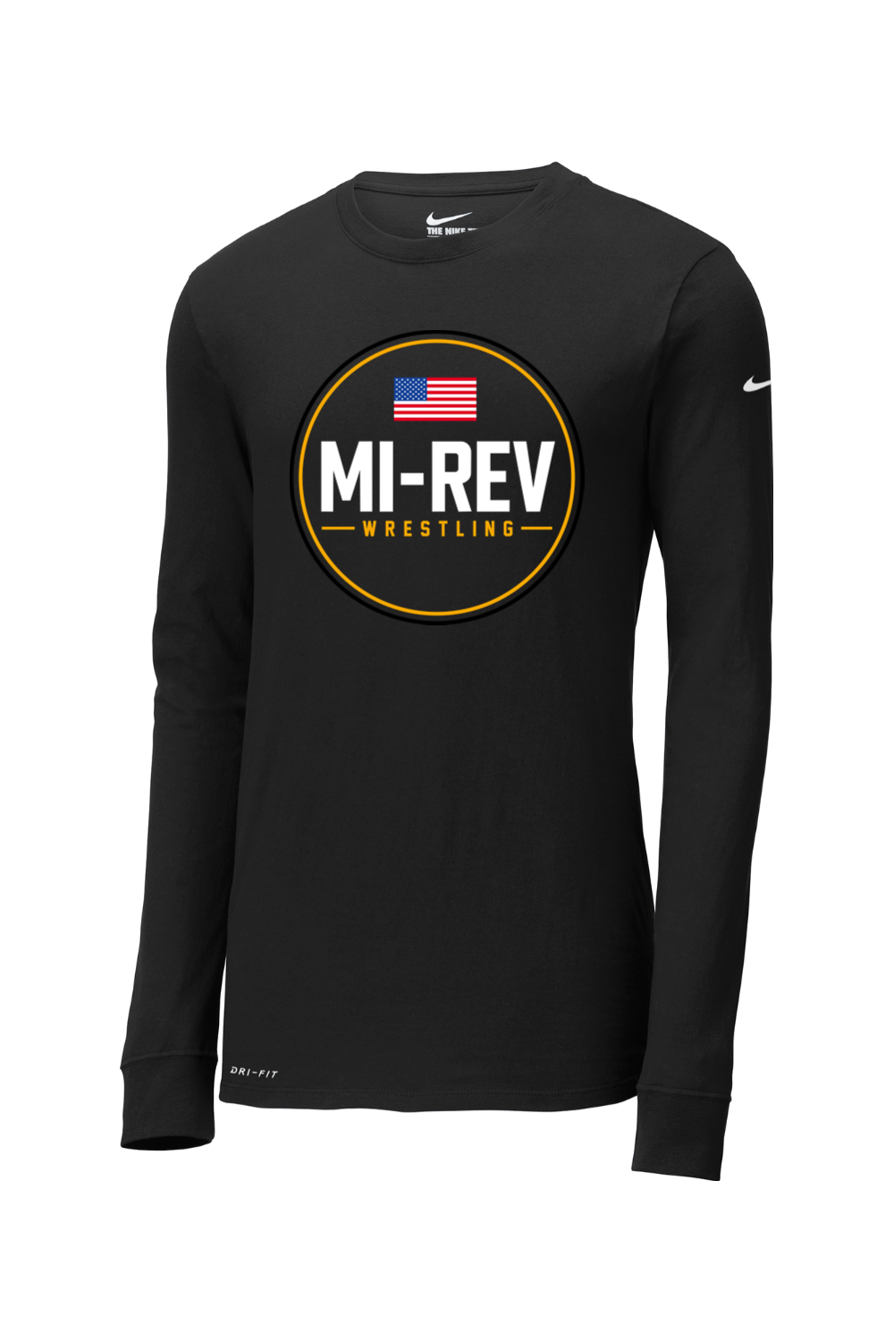 MI-REV Wrestling DTF Nike Dri-FIT Cotton/Poly Long Sleeve Tee