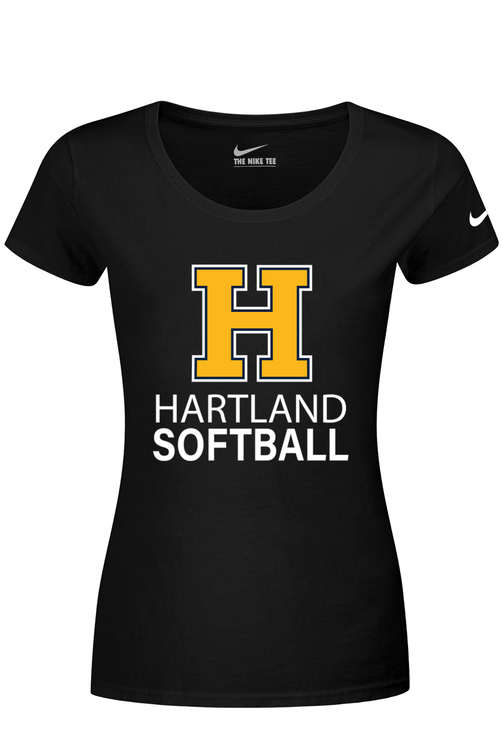 Hartland Softball Nike Ladies Dri-FIT Cotton/Poly Scoop Neck Tee