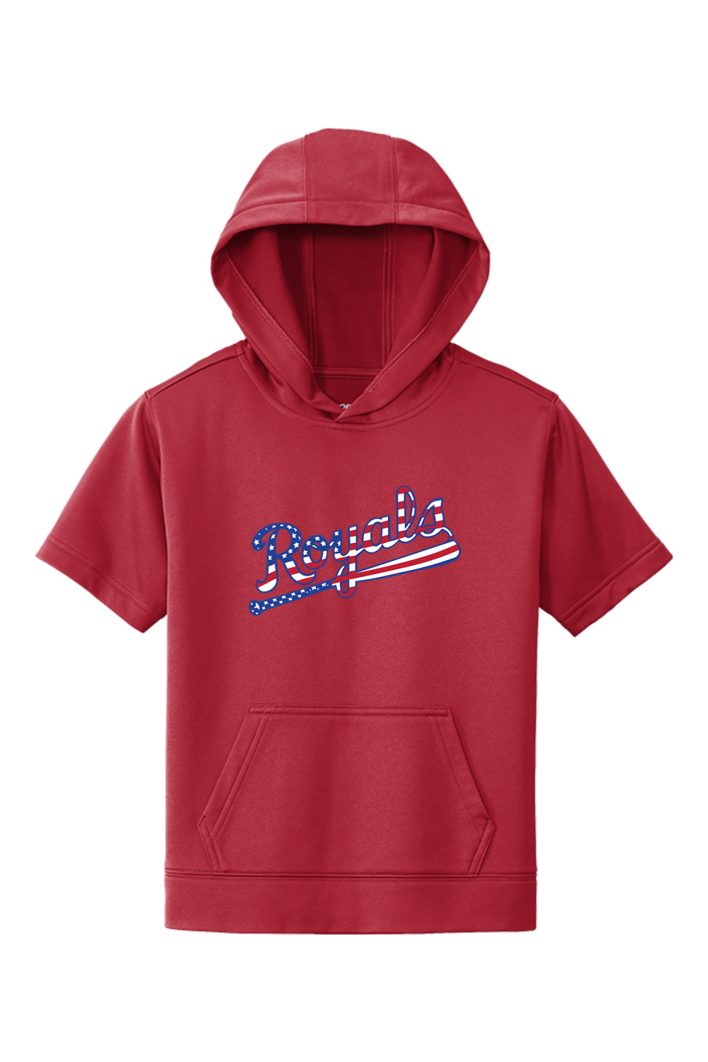 Richmond Royals 10U Youth Sport-Wick Fleece Short Sleeve Hooded Pullover
