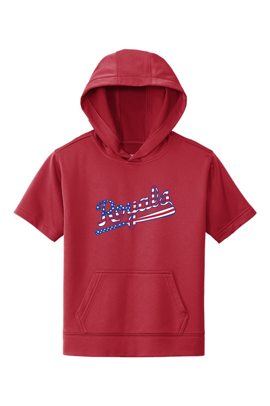 Richmond Royals 10U Youth Sport-Wick Fleece Short Sleeve Hooded Pullover