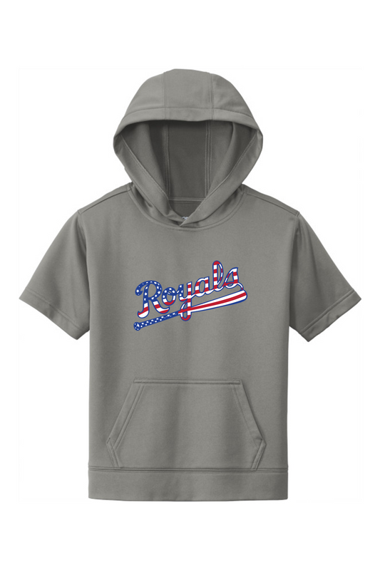 Richmond Royals 10U Youth Sport-Wick Fleece Short Sleeve Hooded Pullover