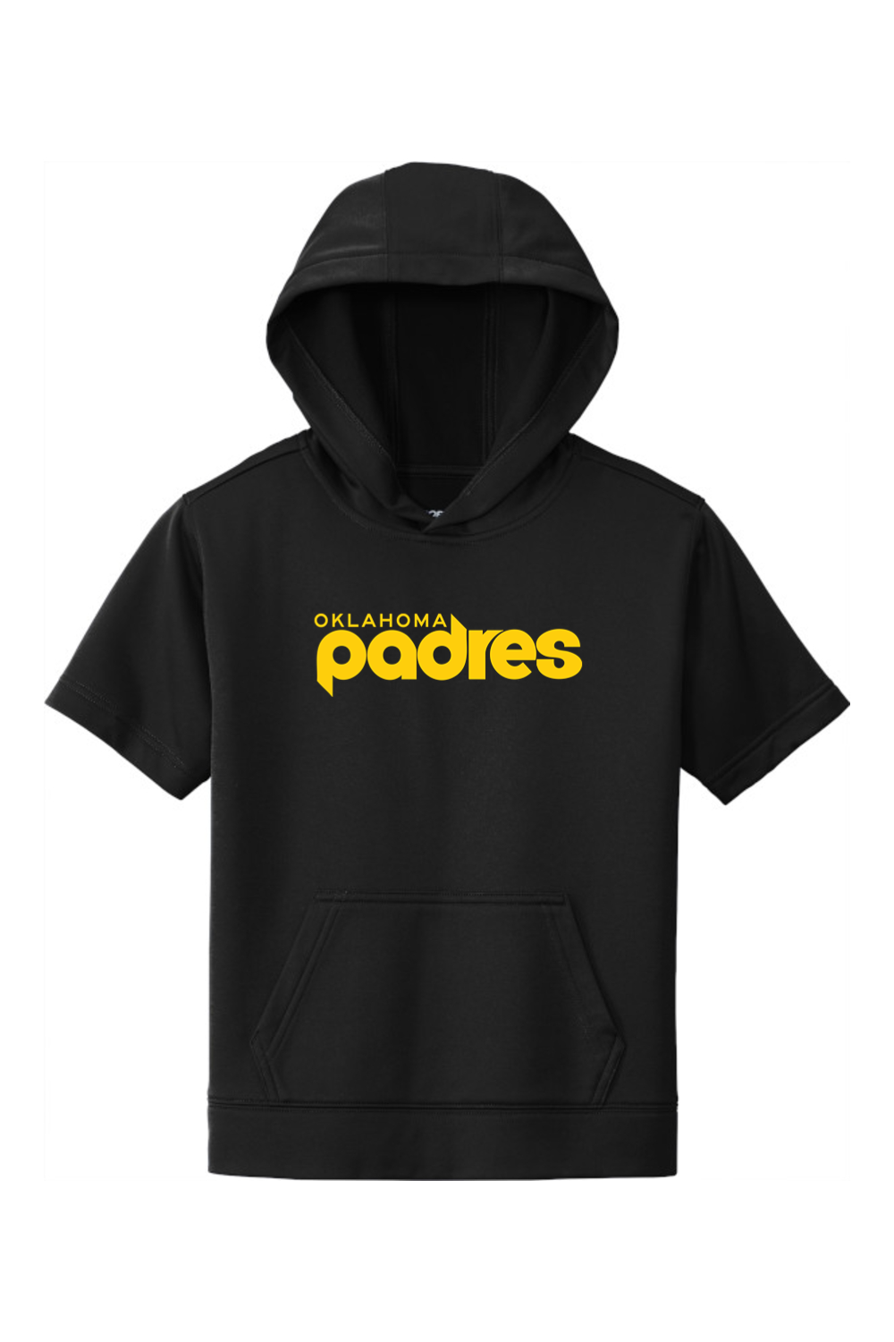 Padres Baseball Youth Sport-Wick Fleece Short Sleeve Hooded Pullover
