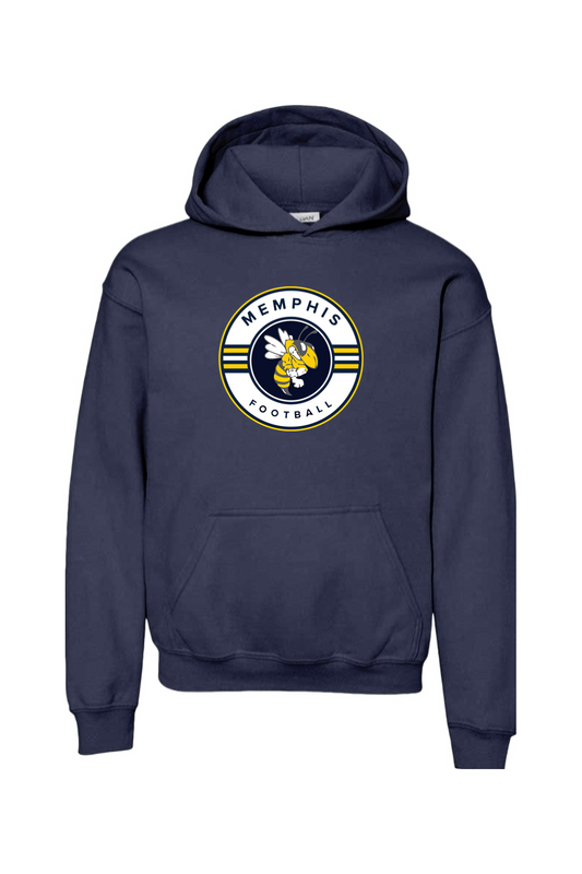 Memphis Football DTF Youth Heavy Blend Hooded Sweatshirt