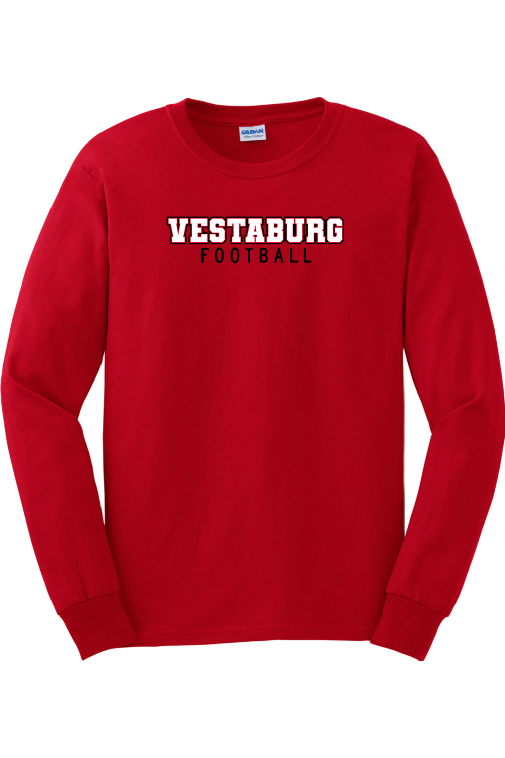 Vestaburg Football DTF Ultra Cotton Long Sleeve T-Shirt