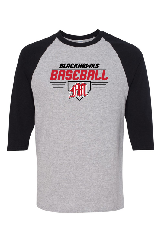 Gildan Heavy Cotton Raglan Three-Quarter Sleeve T-Shirt