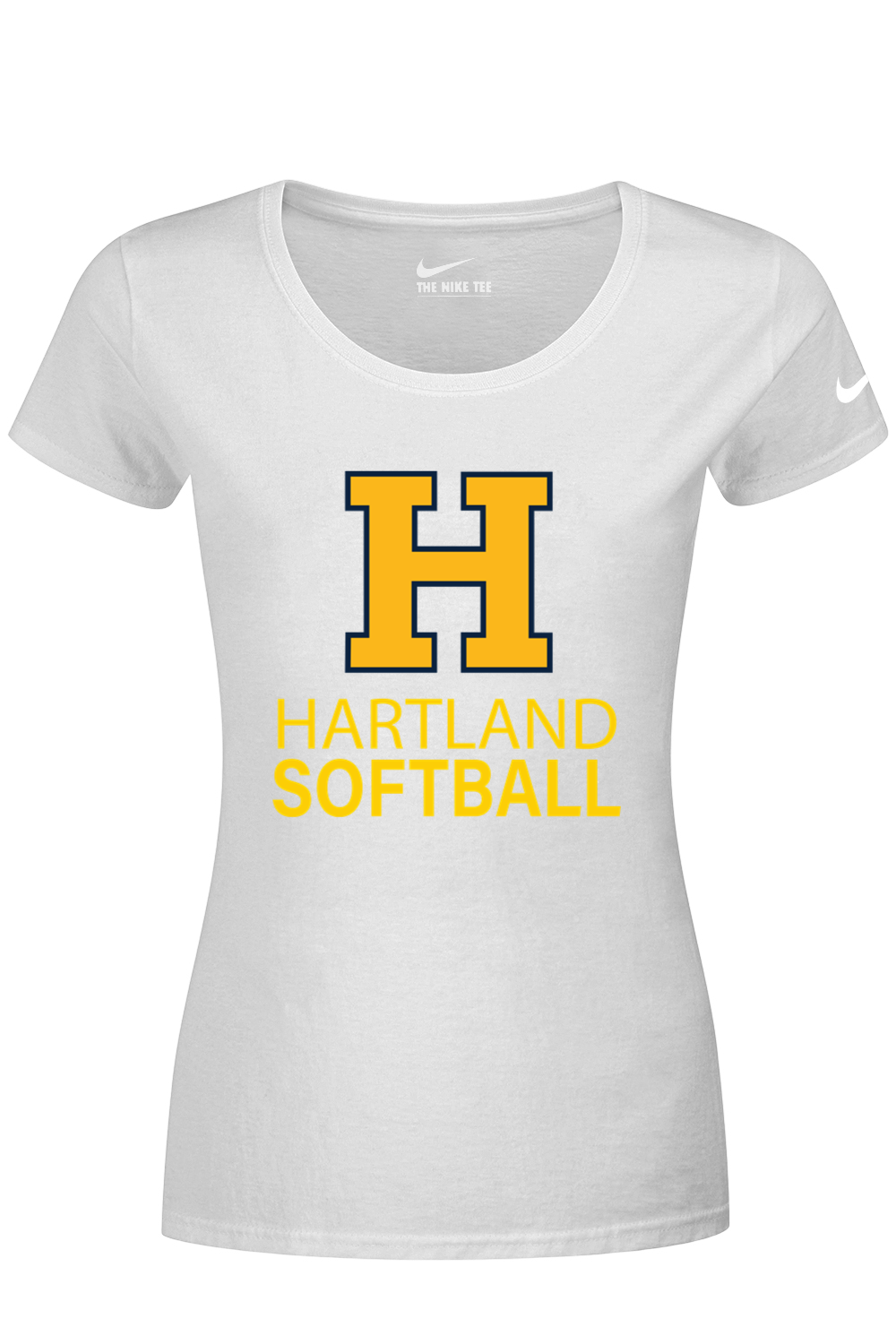 Hartland Softball Nike Ladies Dri-FIT Cotton/Poly Scoop Neck Tee