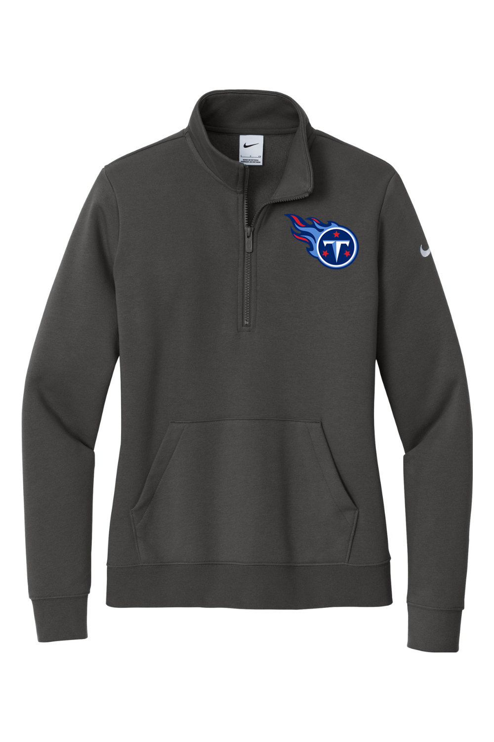 Weddington Titans Football DTF Nike Ladies Club Fleece Sleeve Swoosh 1/2-Zip