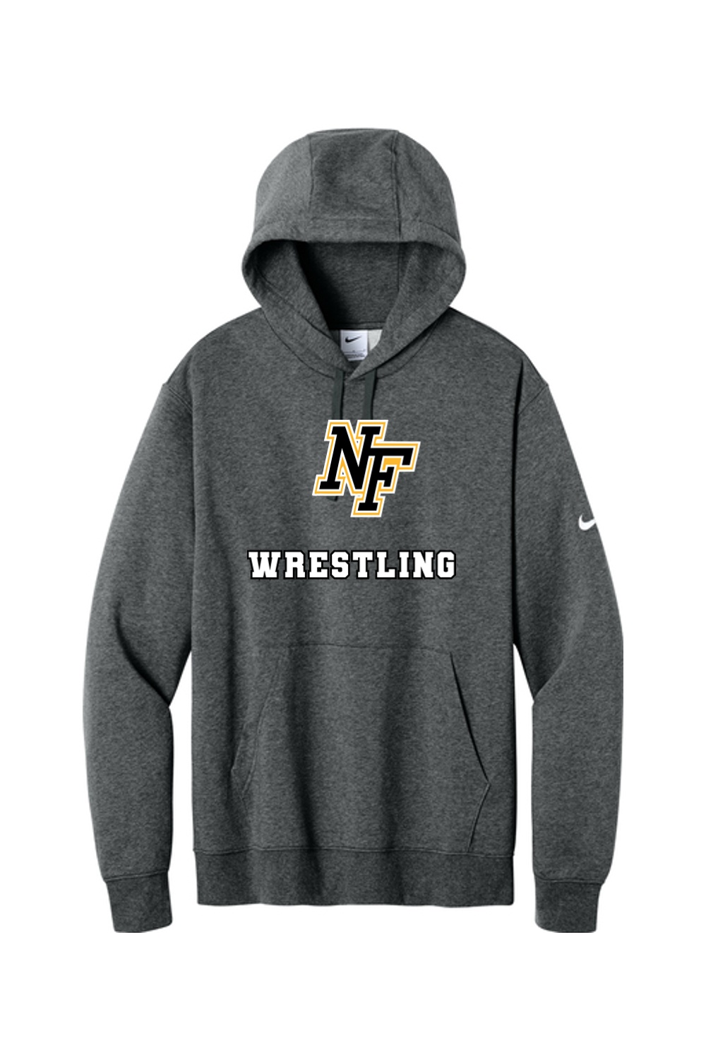 North Farmington Wrestling DTF Nike Club Fleece Sleeve Swoosh Pullover Hoodie