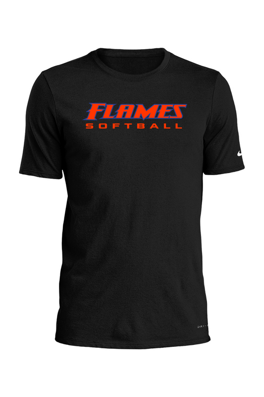 Flames MI Softball DTF Nike Dri-FIT Cotton/Poly Tee