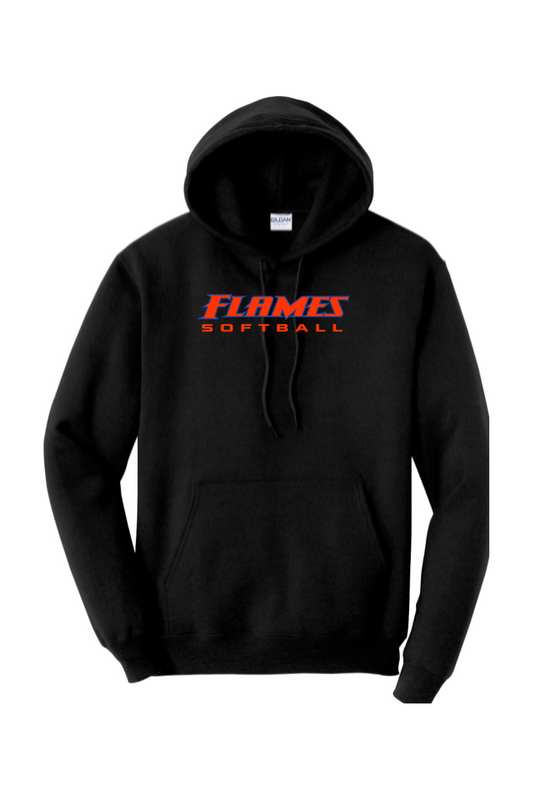 Flames MI Softball DTF Heavy Blend Hooded Sweatshirt