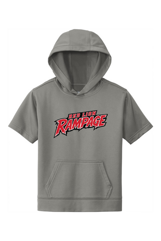 Red Lion Rampage DTF Youth Fleece Short Sleeve Hooded Pullover