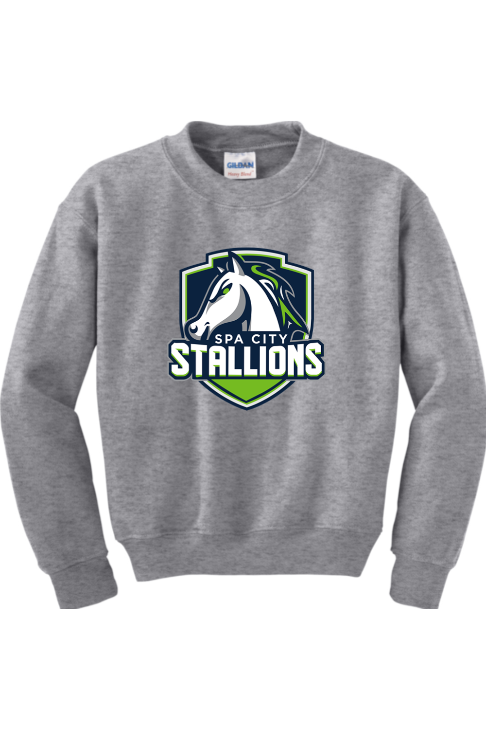 Spa City Stallions DTF Youth Heavy Blend Crewneck Sweatshirt