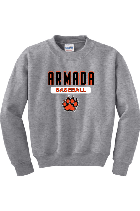 Armada Baseball Youth Heavy Blend Crewneck Sweatshirt