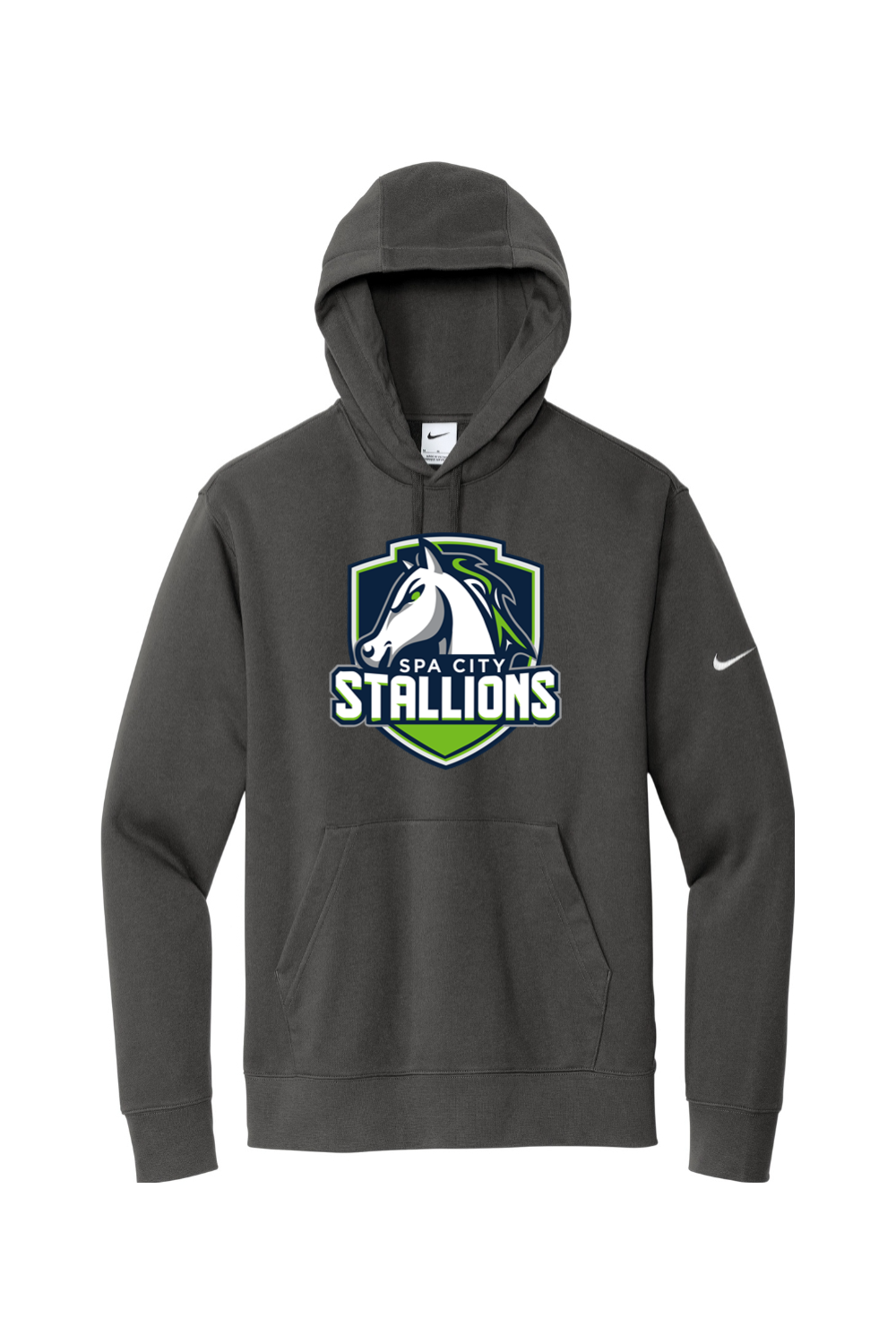 Spa City Stallions DTF Nike Club Fleece Sleeve Swoosh Pullover Hoodie