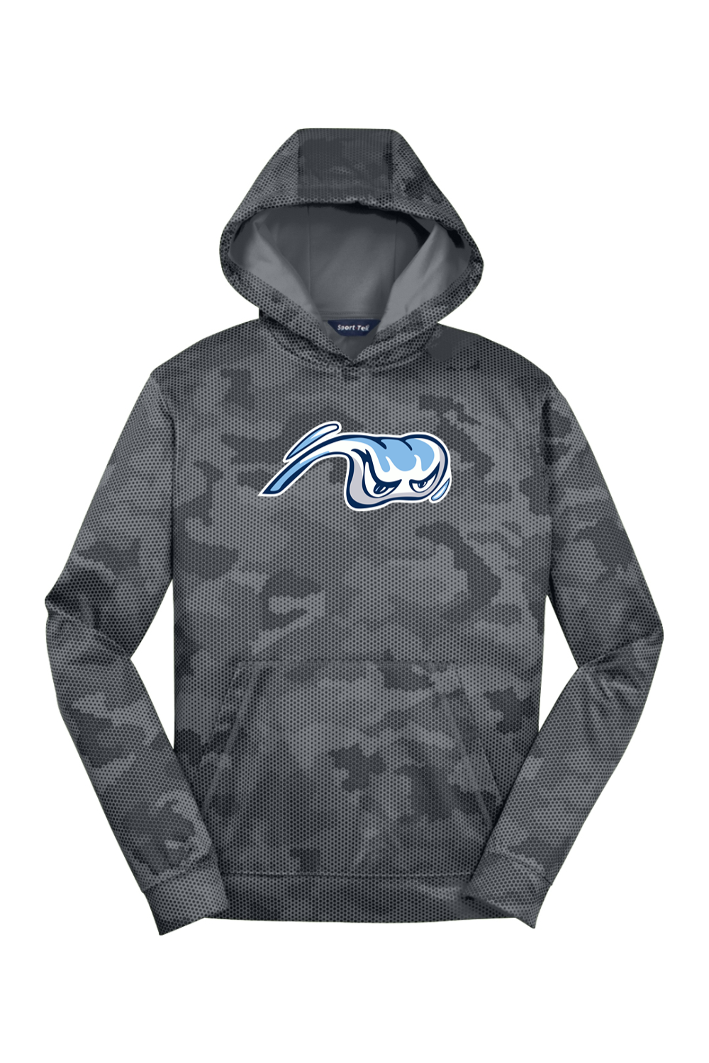 Whitecaps Baseball Youth Sport-Wick CamoHex Fleece Hooded Pullover
