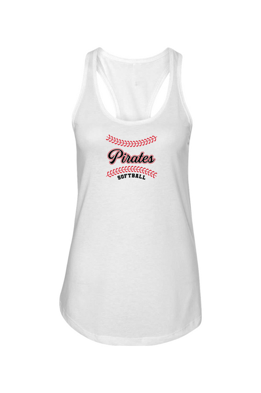 Cardington Pirates Softball DTF Ladies Racerback Tank