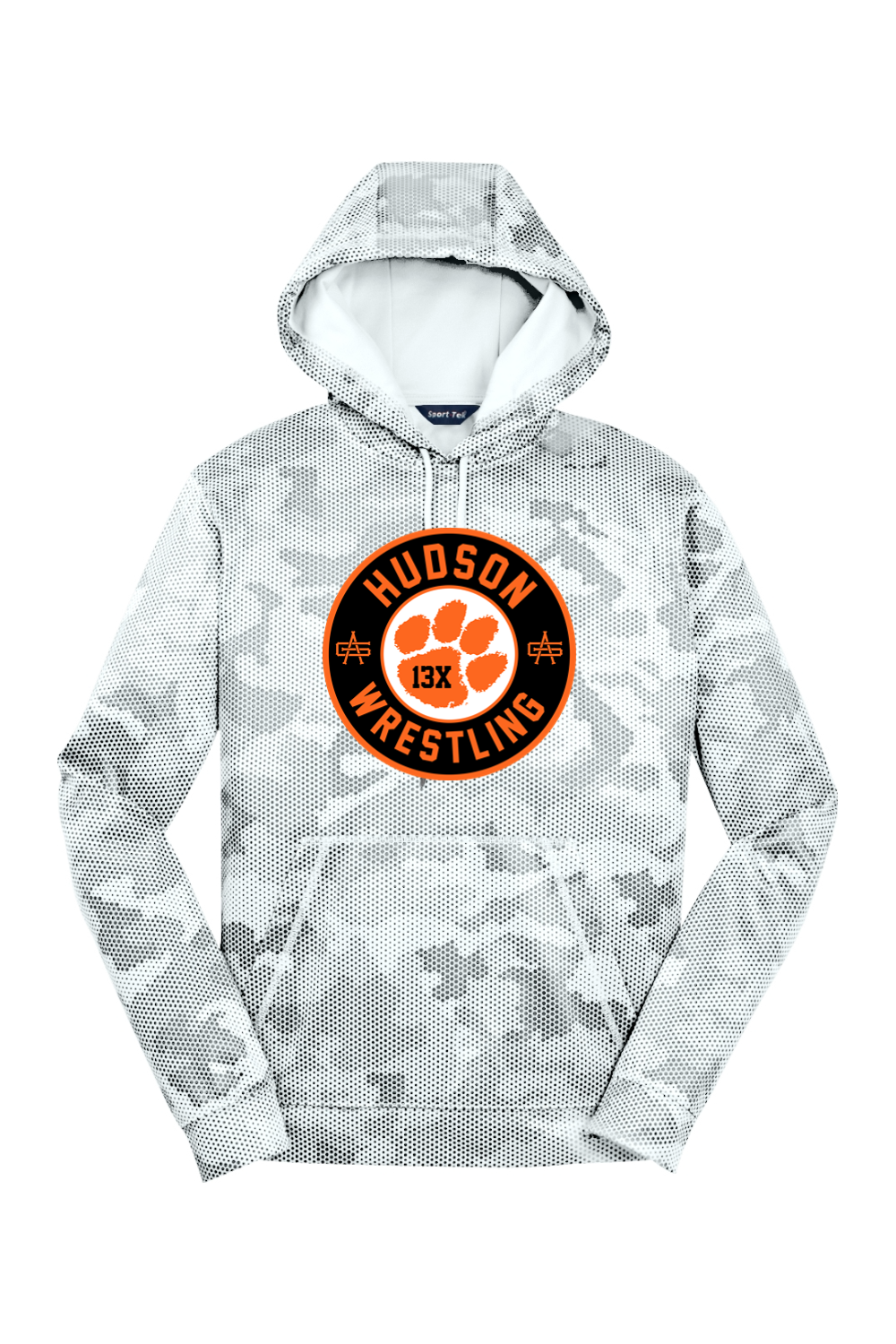 Hudson Wrestling DTF Sport-Wick CamoHex Fleece Hooded Pullover