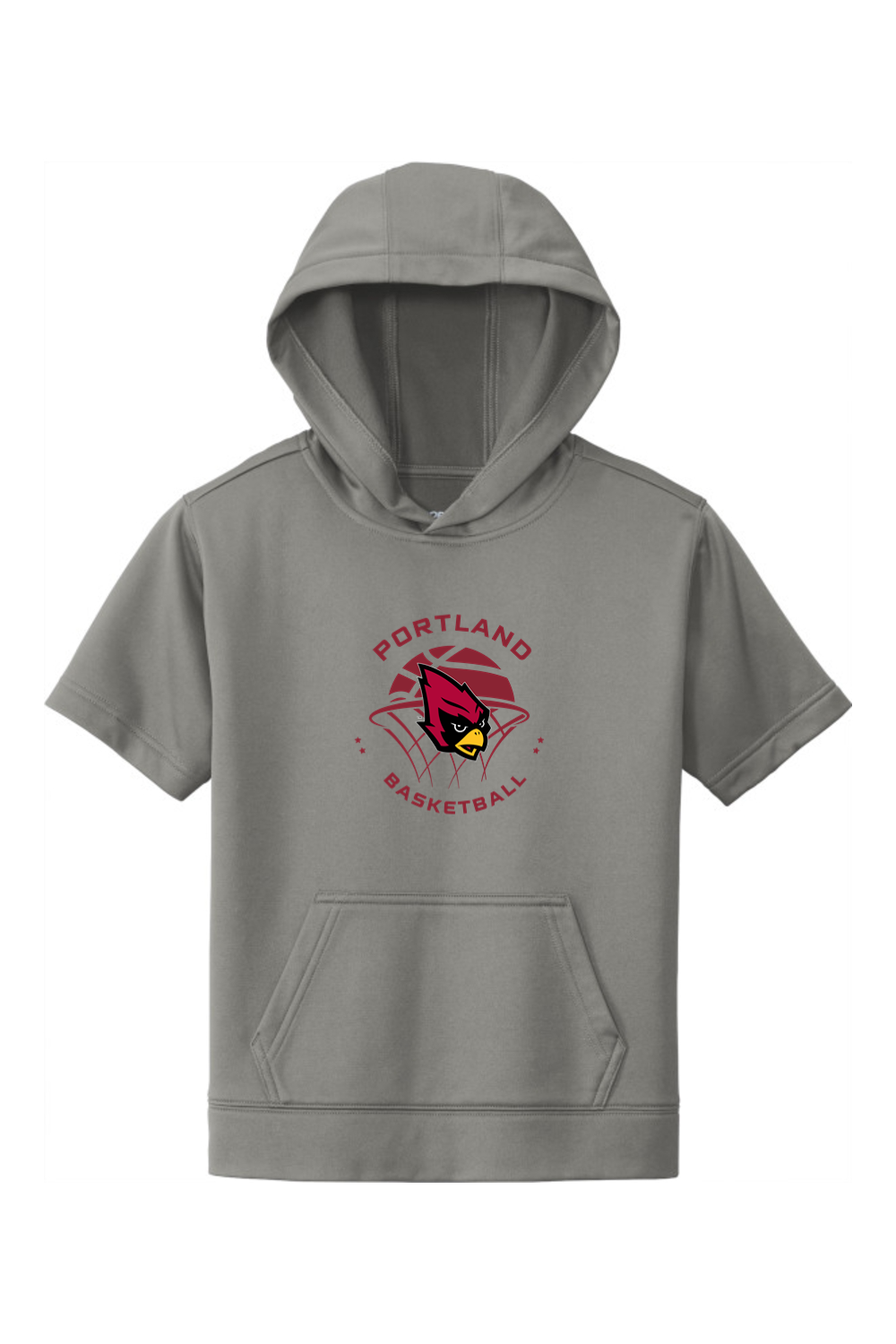 Portland Raider Basketball Youth Fleece Short Sleeve Hooded Pullover