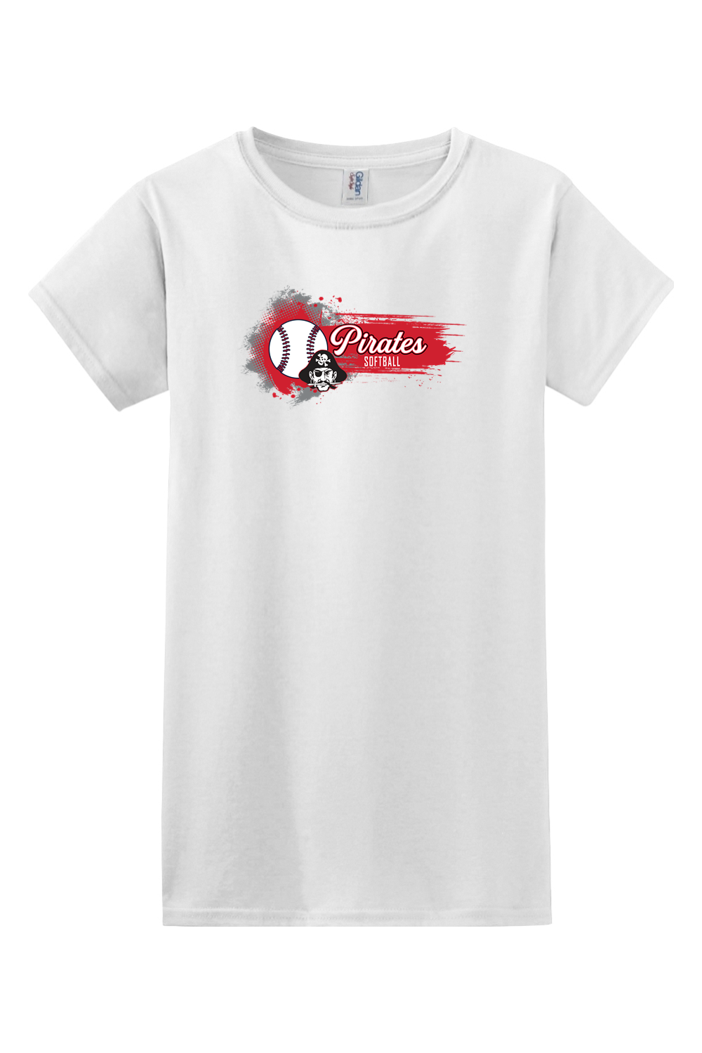 Cardington Pirates Softball DTF Softstyle Ladies' T-Shirt