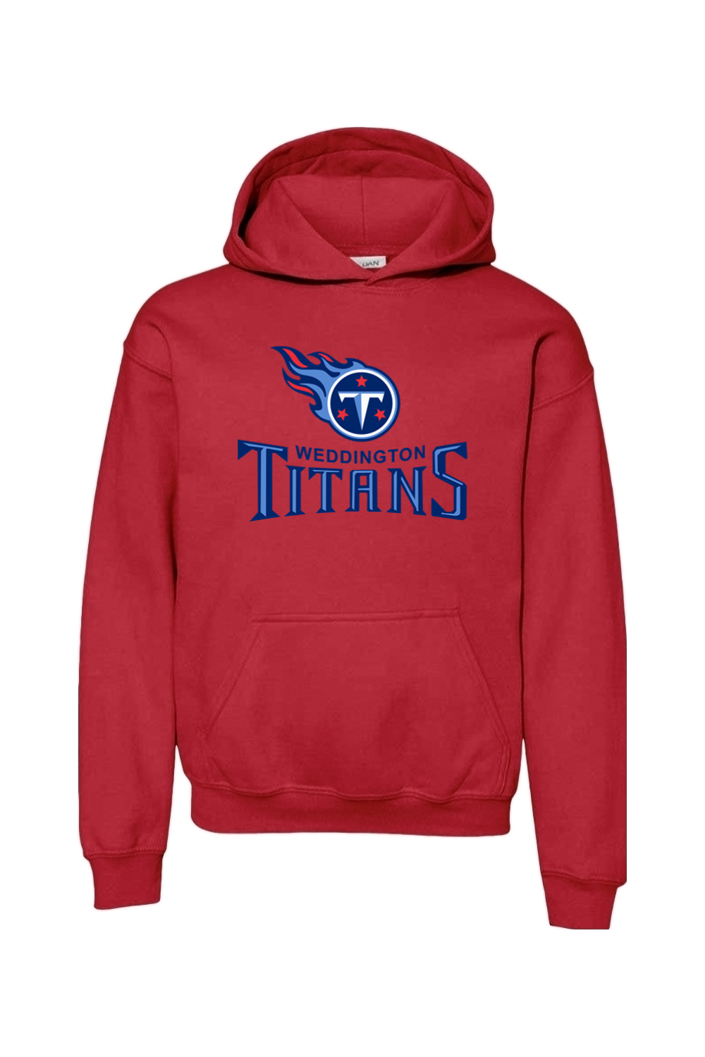 Weddington Titans Football DTF Youth Heavy Blend Hooded Sweatshirt