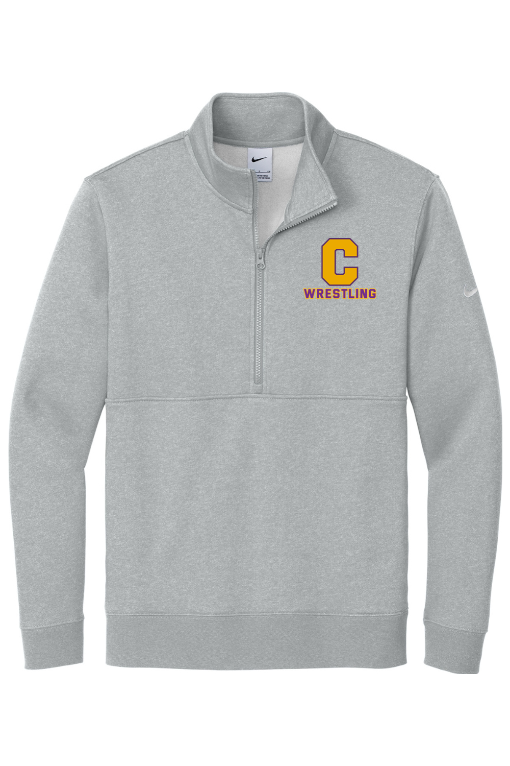 Caro Wrestling DTF Nike Club Fleece Sleeve Swoosh 1/2-Zip