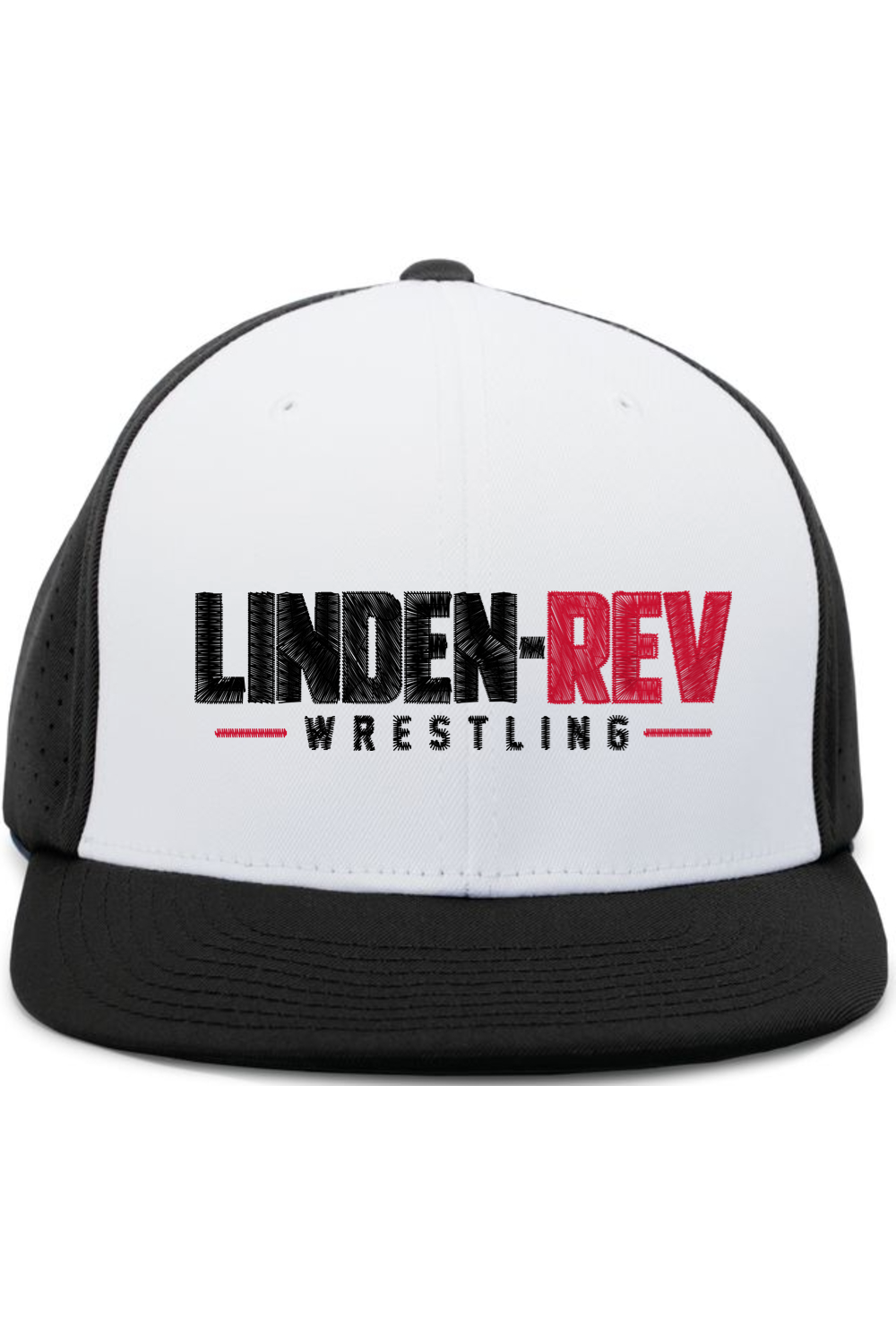 Linden Rev Wrestling Embroidered Pacific Headwear Perforated F3 Performance Flexfit Cap