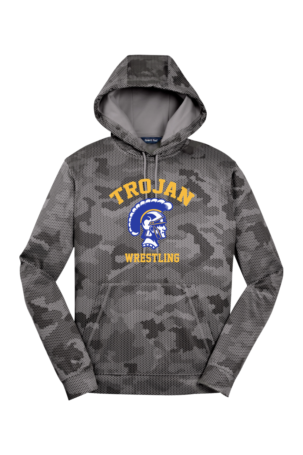 Adrian Madison Wrestling DTF Sport-Wick CamoHex Fleece Hooded Pullover