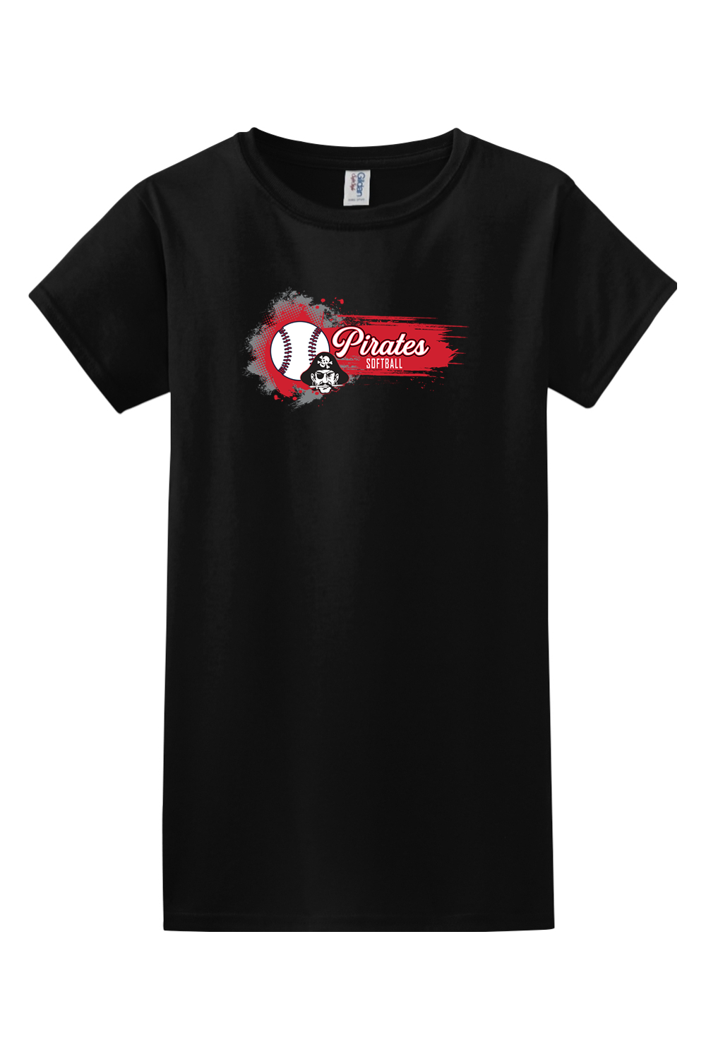 Cardington Pirates Softball DTF Softstyle Ladies' T-Shirt
