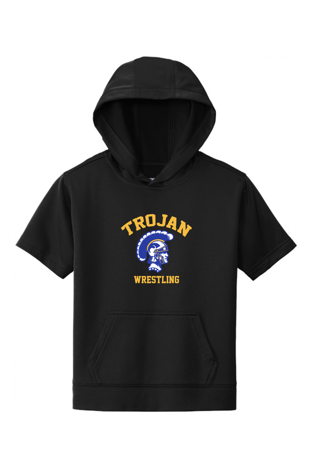 Adrian Madison Wrestling DTF Youth Sport-Wick Fleece Short Sleeve Hooded Pullover