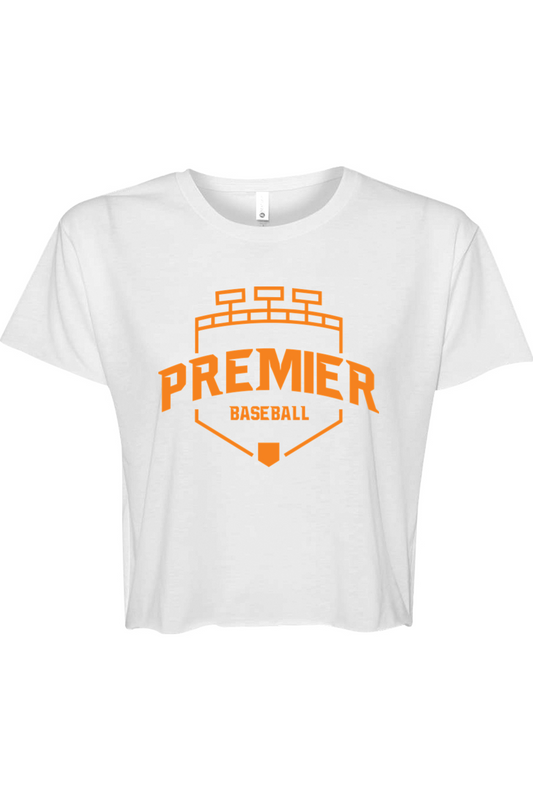 Premier Baseball AZ Women's Cali Crop - Orange Logo