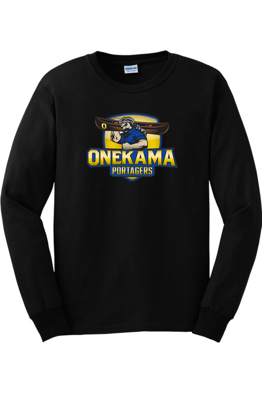 Onekama Portagers Football Cotton Long Sleeve T-Shirt