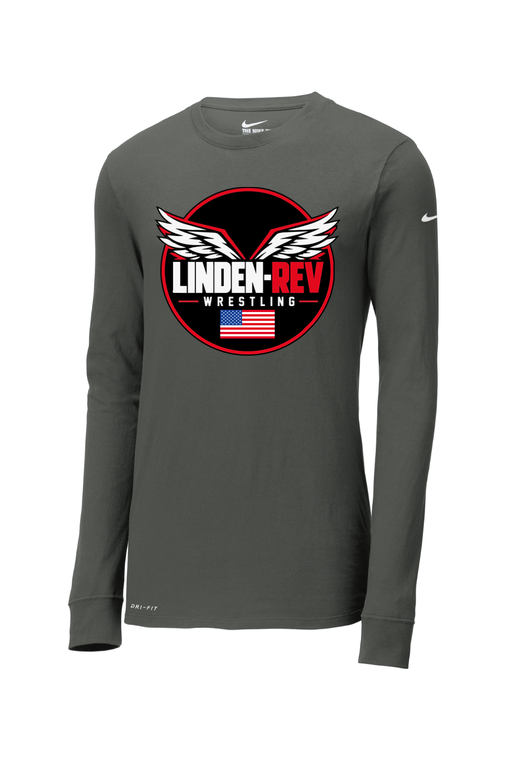 Linden Rev Wrestling DTF Nike Dri-FIT Cotton/Poly Long Sleeve Tee