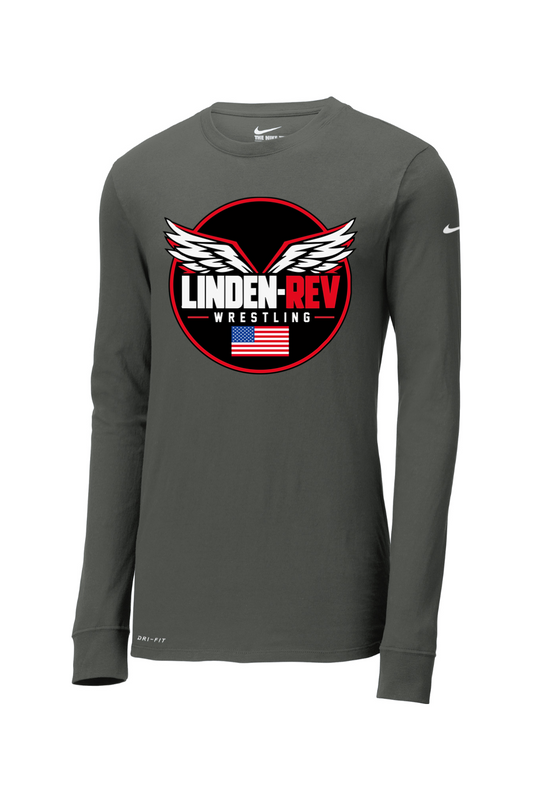 Linden Rev Wrestling DTF Nike Dri-FIT Cotton/Poly Long Sleeve Tee