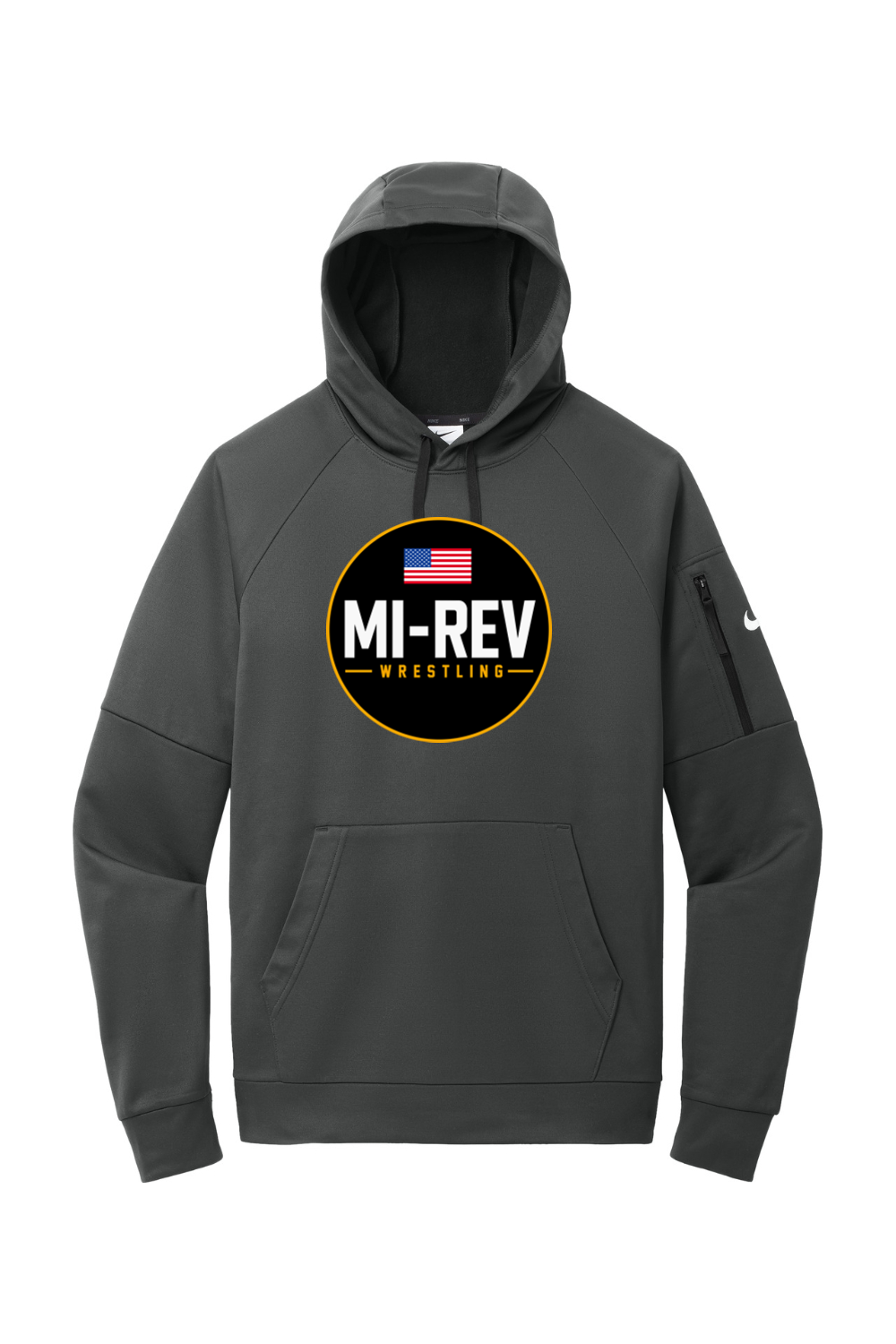 MI-REV Wrestling DTF Nike Therma-FIT Pocket Pullover Fleece Hoodie