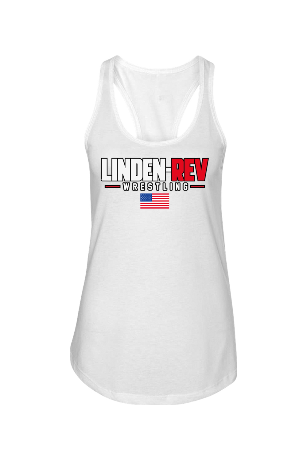 Linden Rev Wrestling DTF Ladies Racerback Tank