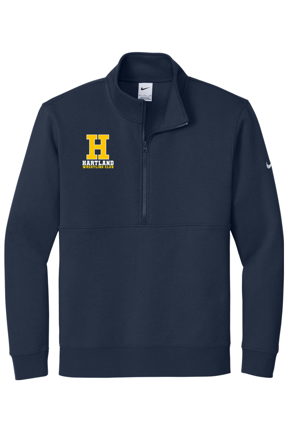 Hartland Wrestling Club DTF Nike Club Fleece Sleeve Swoosh 1/2-Zip