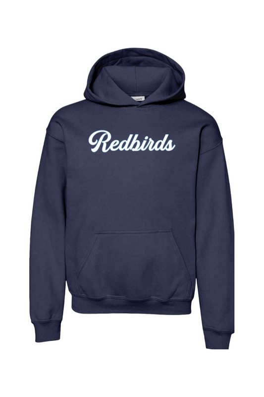 Marion Redbirds Baseball DTF Youth Heavy Blend Hooded Sweatshirt
