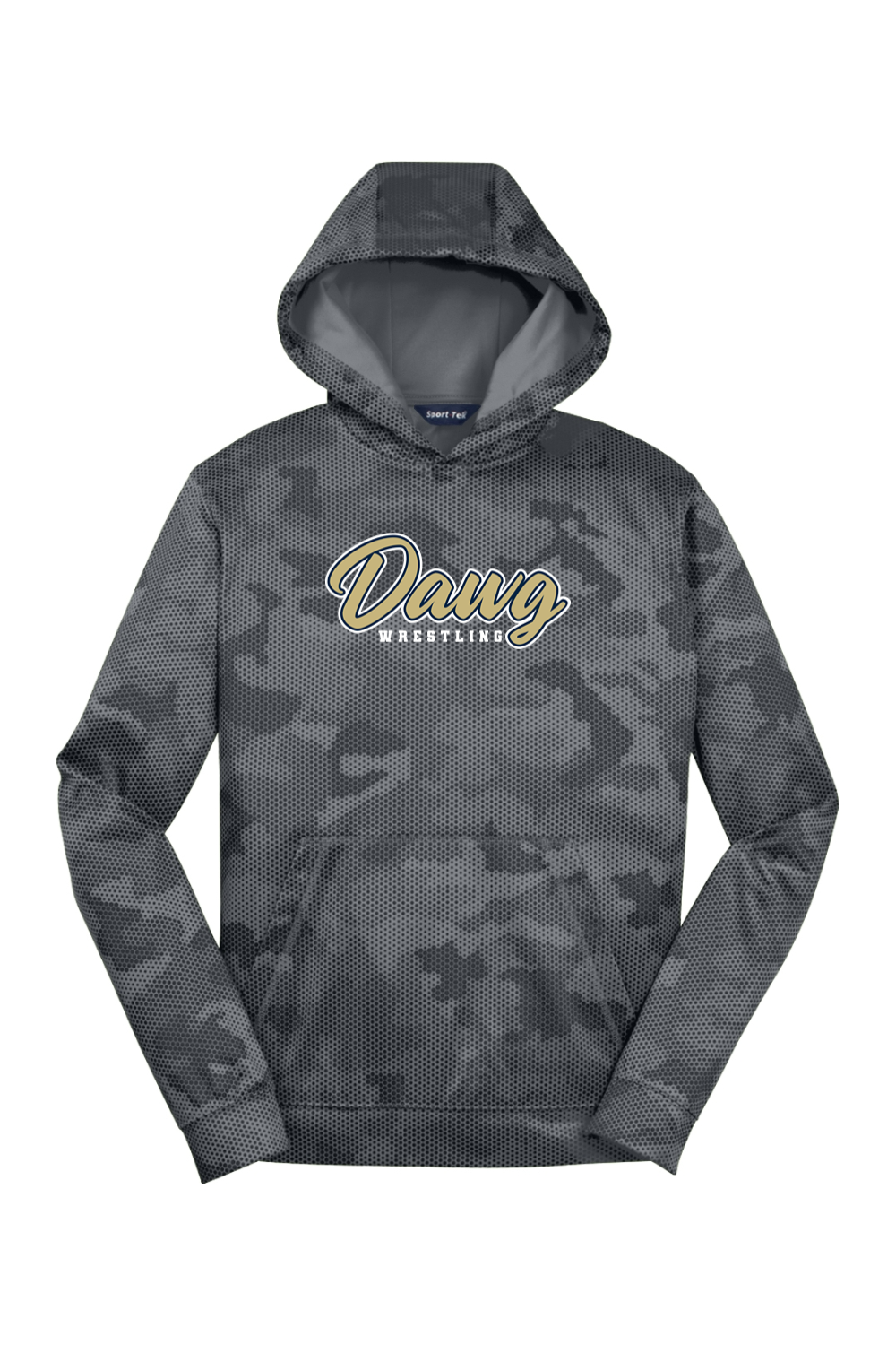 Otsego Middle School Wrestling DTF Youth Sport-Wick CamoHex Fleece Hooded Pullover