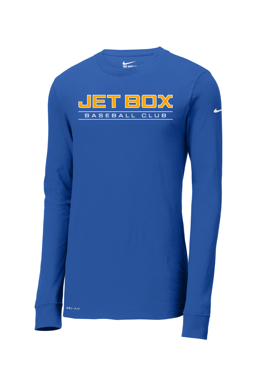Jet Box Baseball DTF Nike Dri-FIT Cotton/Poly Long Sleeve Tee