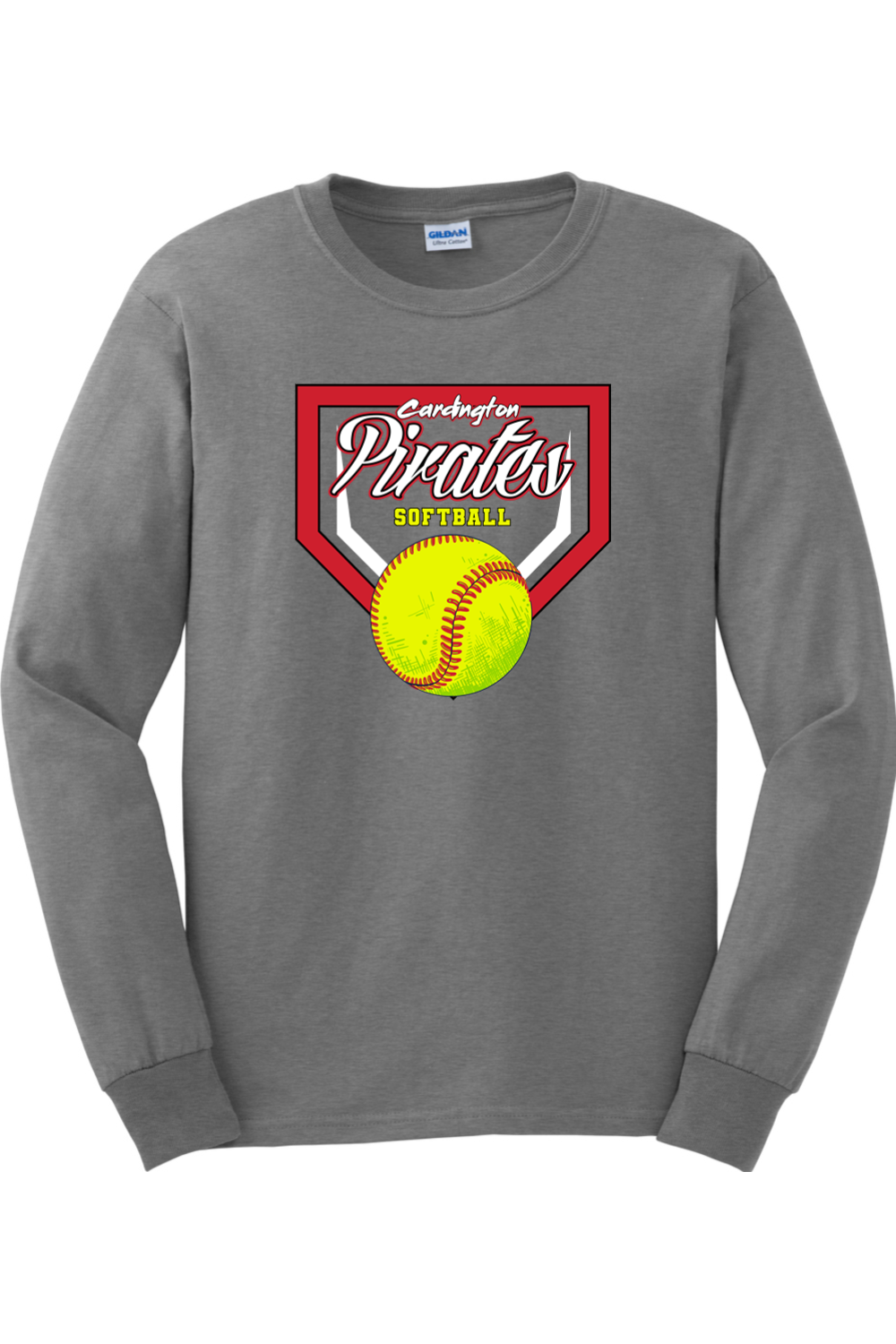 Cardington Pirates Softball DTF Ultra Cotton Long Sleeve T-Shirt