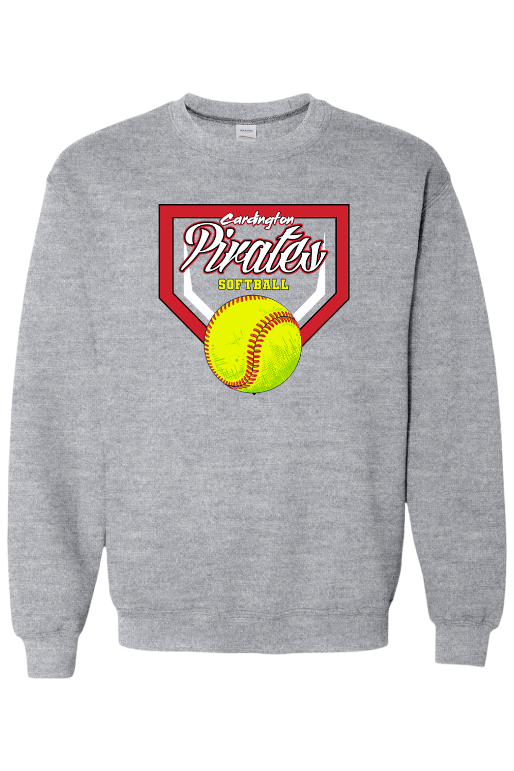 Cardington Pirates Softball DTF Heavy Blend Crewneck Sweatshirt