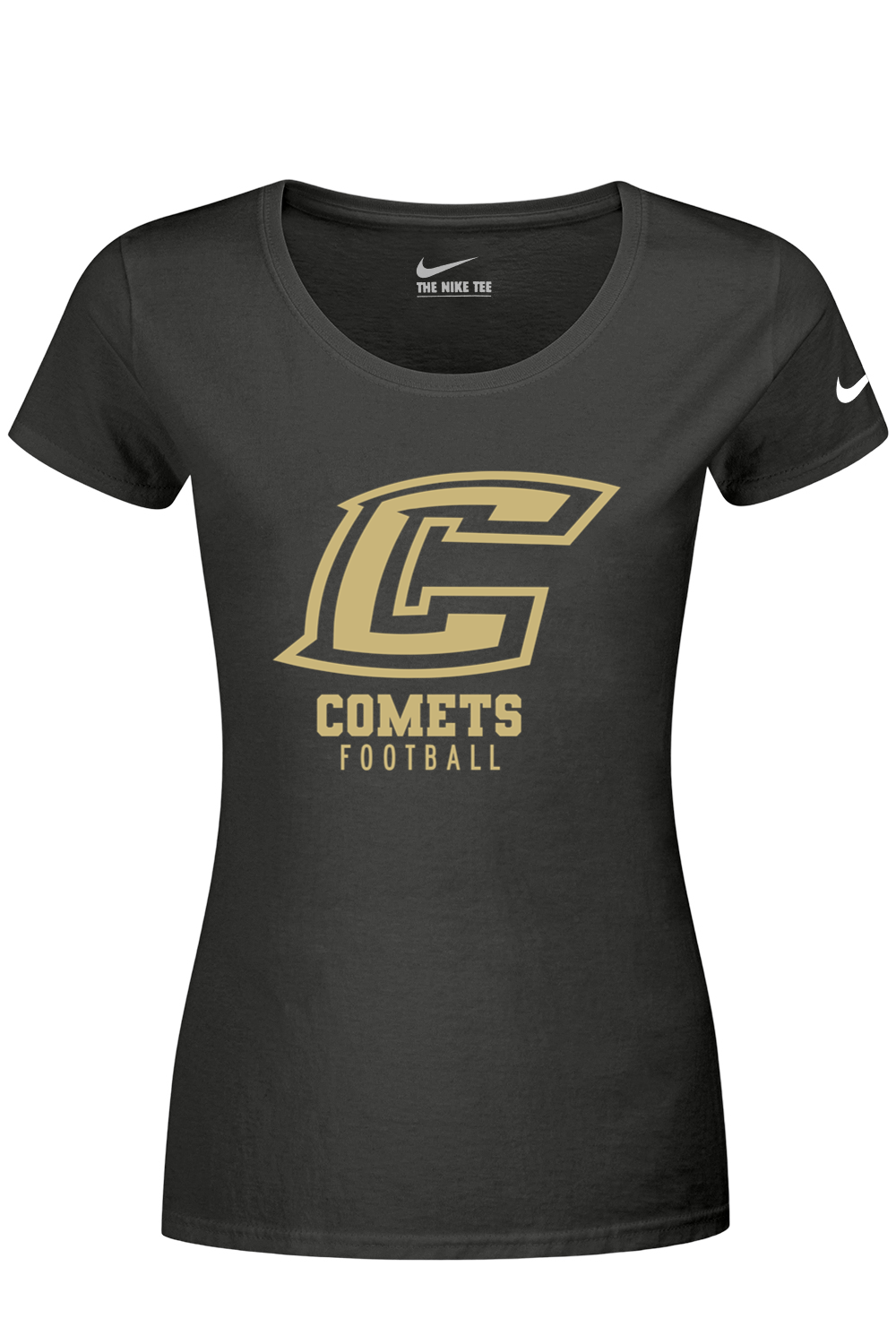 Comets Football DTF Nike Ladies Dri-FIT Cotton/Poly Scoop Neck Tee
