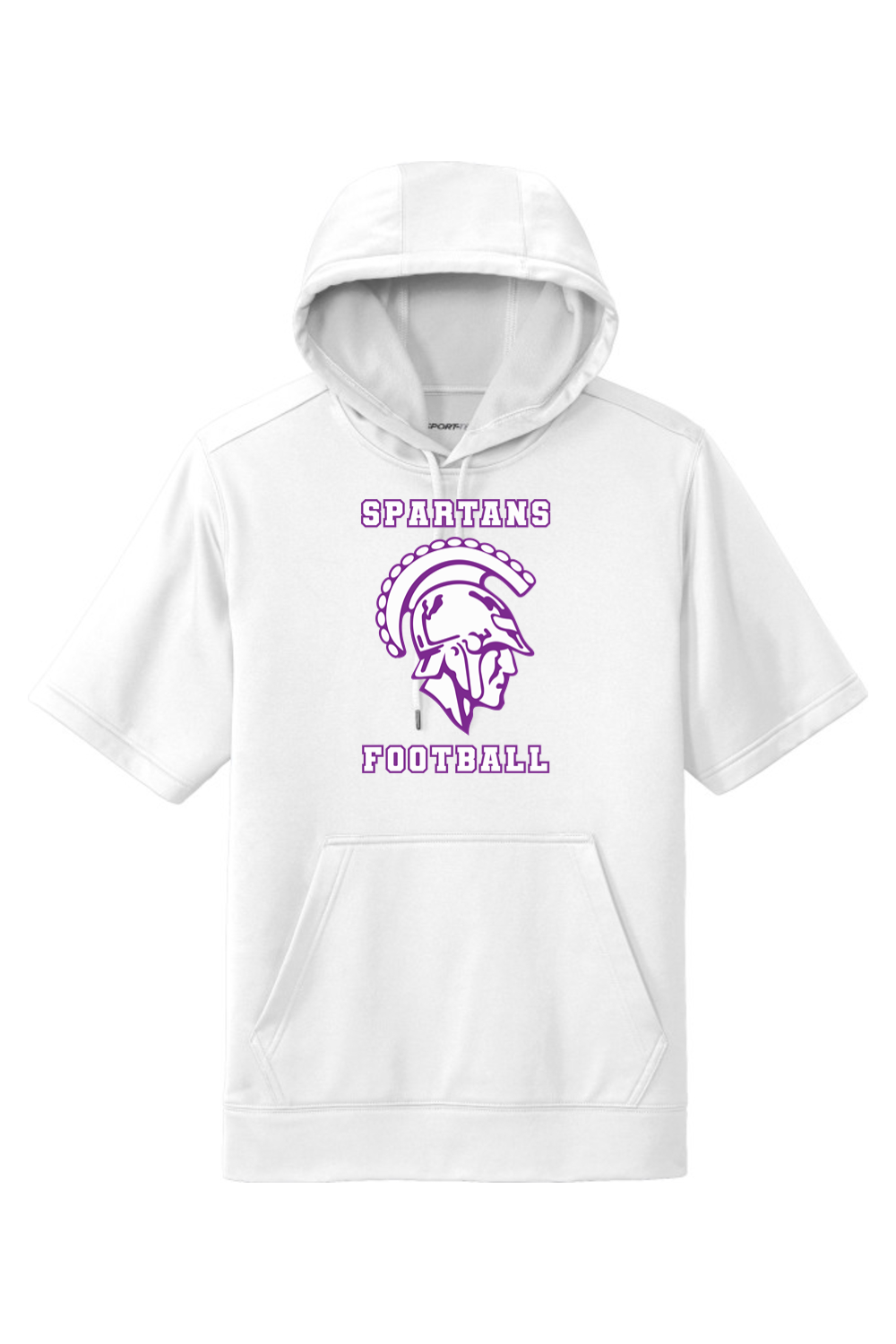 Spartans Football DTF Fleece Short Sleeve Hooded Pullover