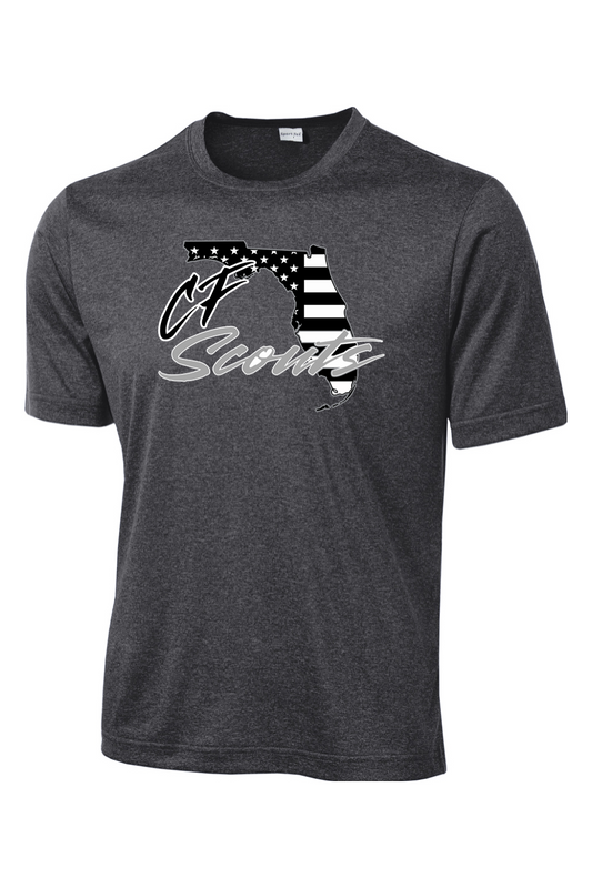 CF Scouts Baseball DTF Heather Contender Tee