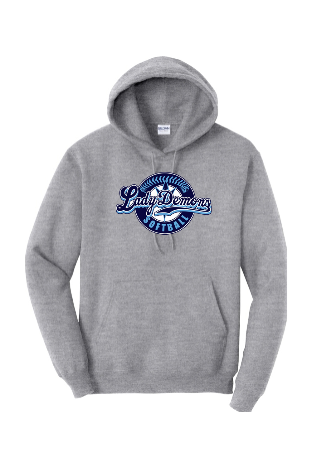 Richmond Lady Demons Men's Blend Hooded Sweatshirt