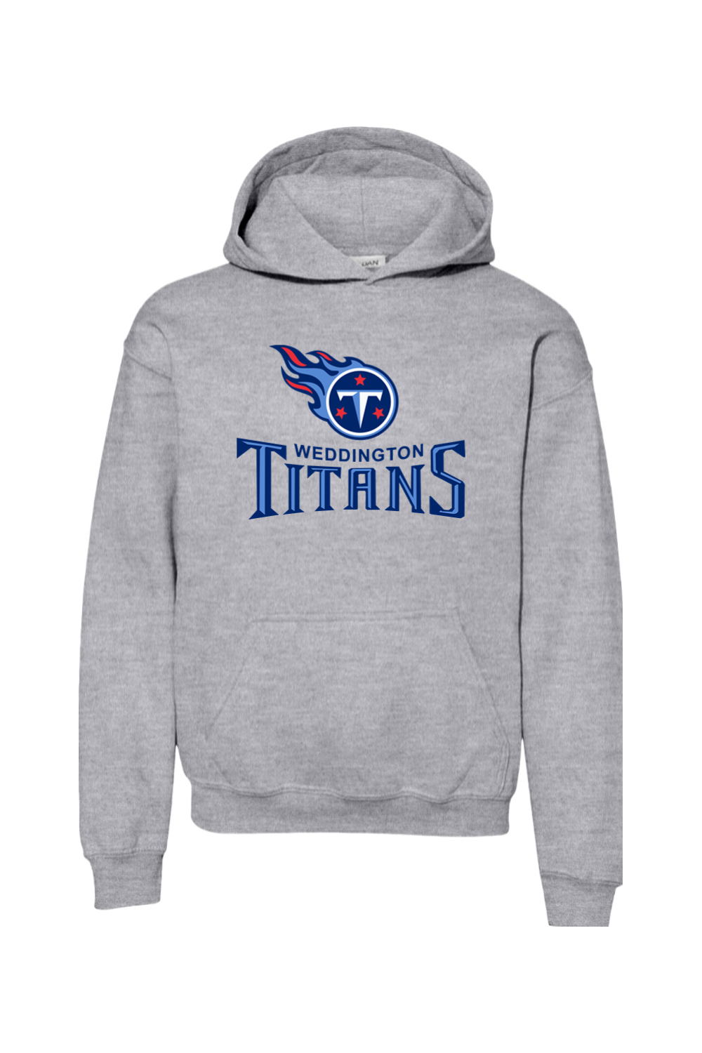 Weddington Titans Football DTF Youth Heavy Blend Hooded Sweatshirt