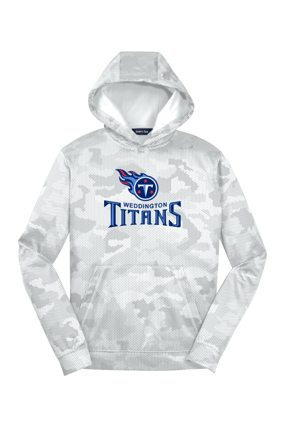 Weddington Titans Football DTF Youth CamoHex Fleece Hooded Pullover