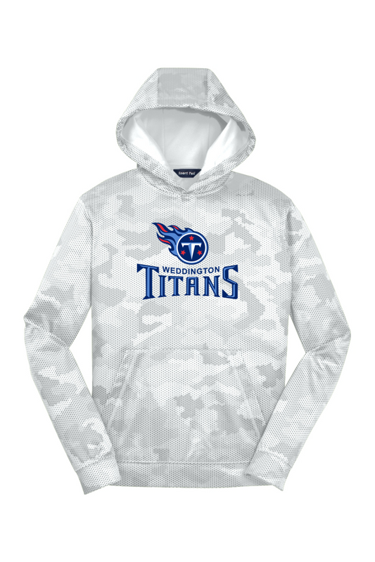 Weddington Titans Football DTF Youth CamoHex Fleece Hooded Pullover