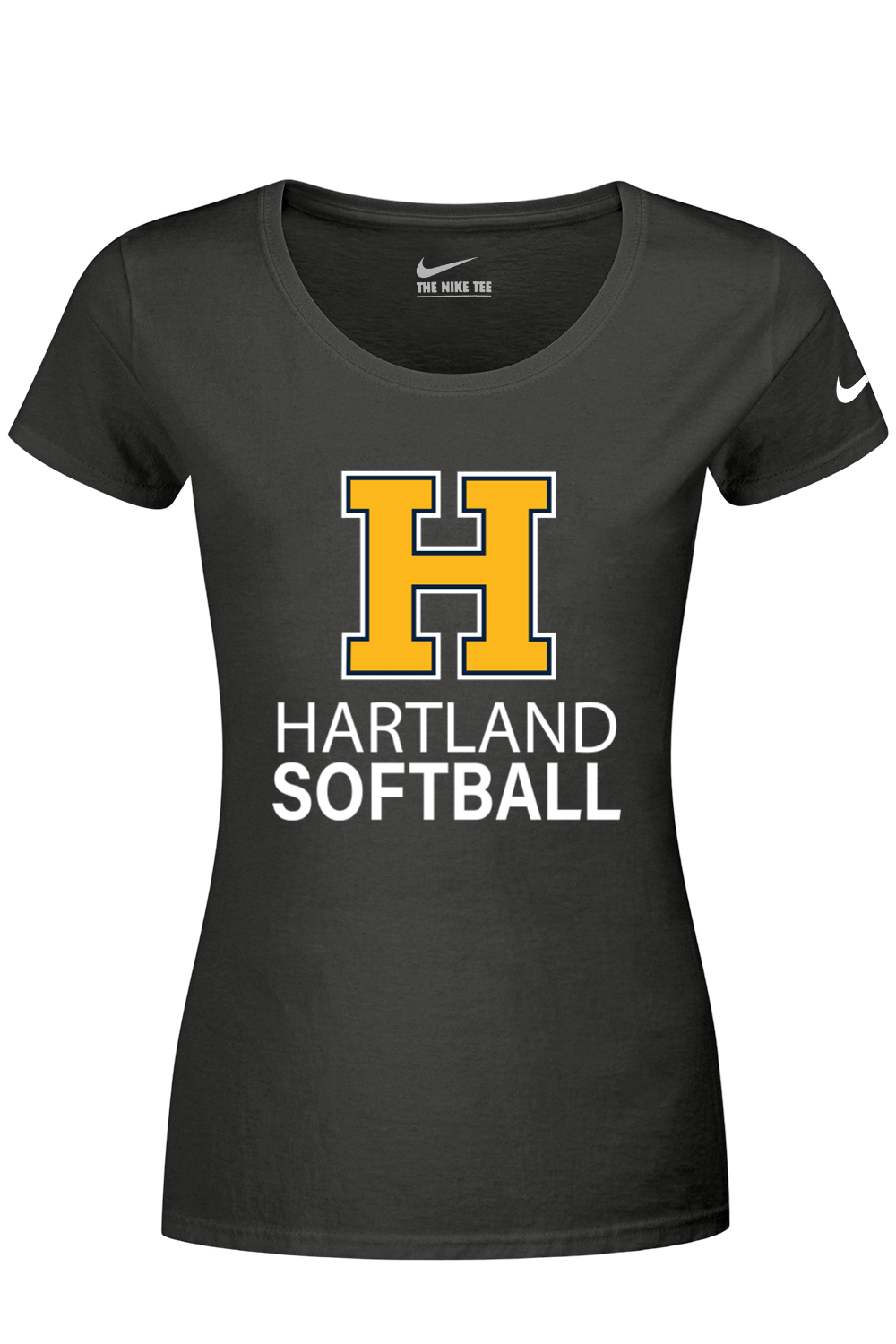 Hartland Softball Nike Ladies Dri-FIT Cotton/Poly Scoop Neck Tee