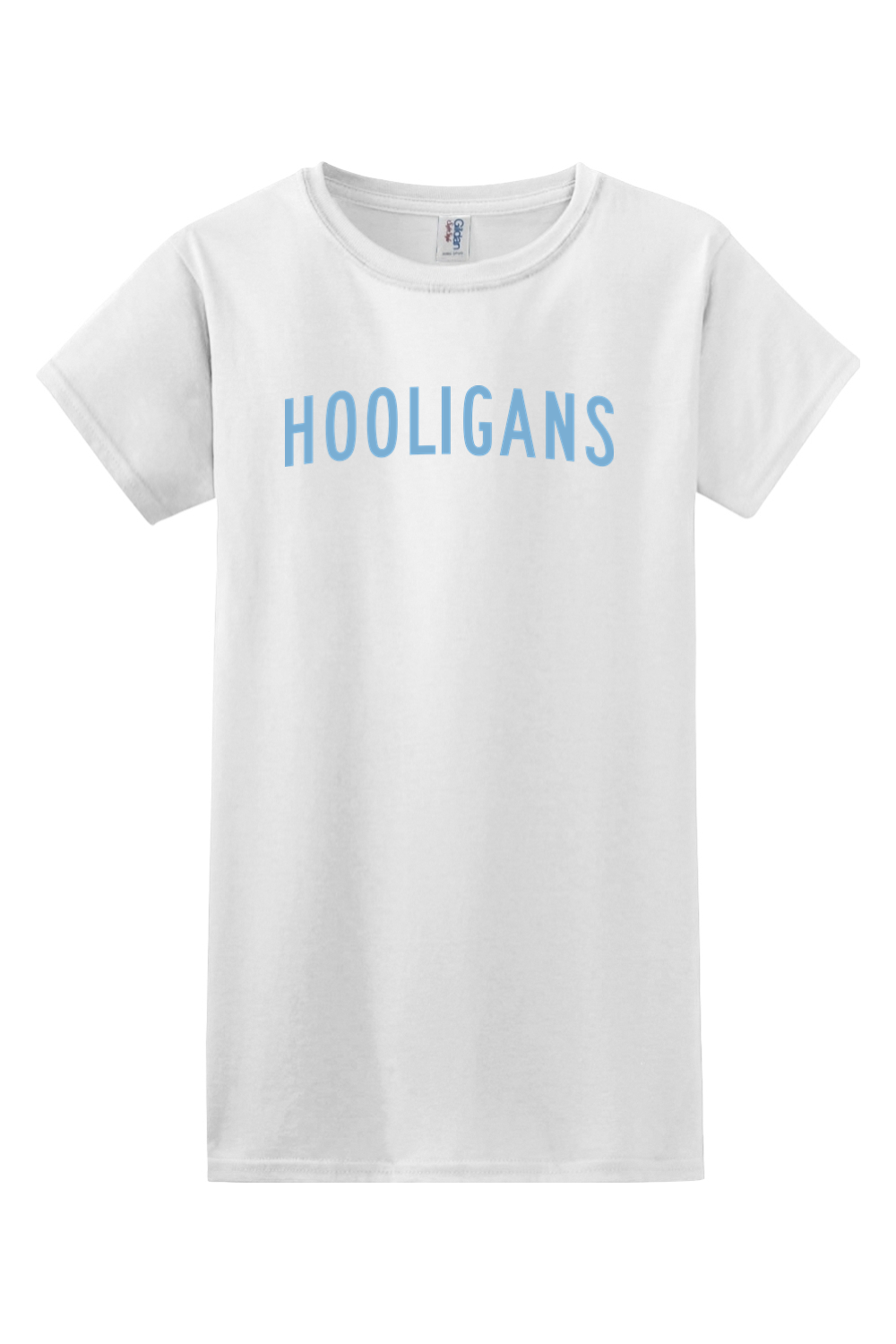 Hooligans Baseball Softstyle Ladies' T-Shirt Shoulder Logo